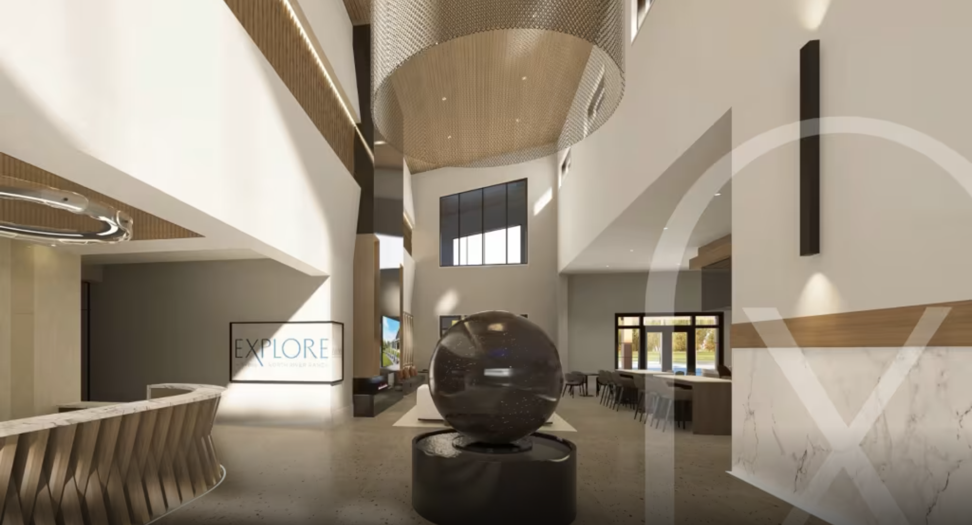 A place to gather. Builder rendering · Planned interior